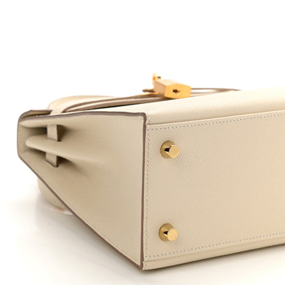Hermes Epsom Kelly Sellier 25 Craie 10 of 11