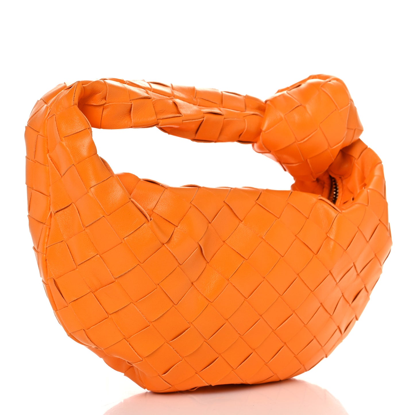 Nappa Intrecciato Mini Jodie Tangerine