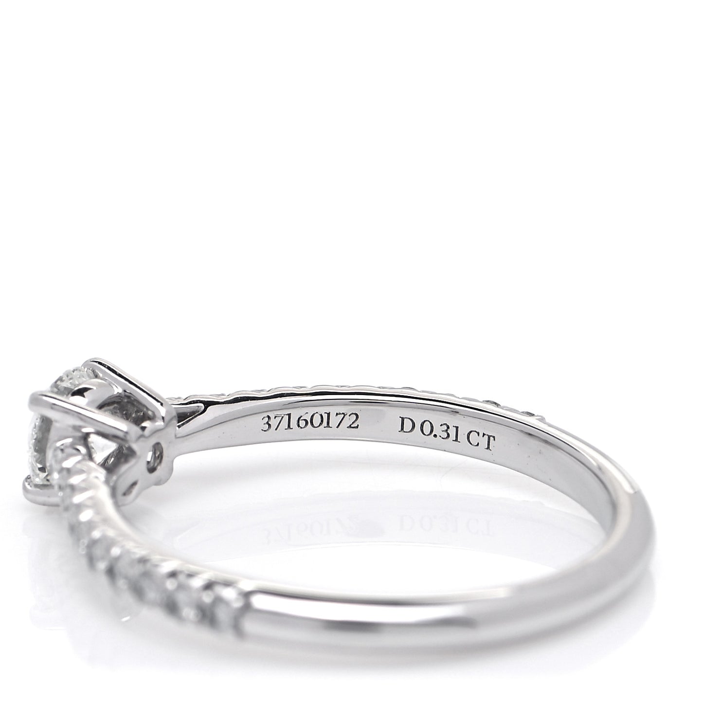 Platinum Diamond .31ct Novo Engagement Ring 50 5.5