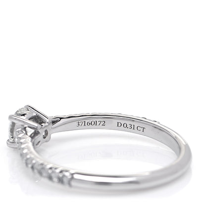 Tiffany Platinum Diamond .31ct Novo Engagement Ring 50 5.5 5 of 7