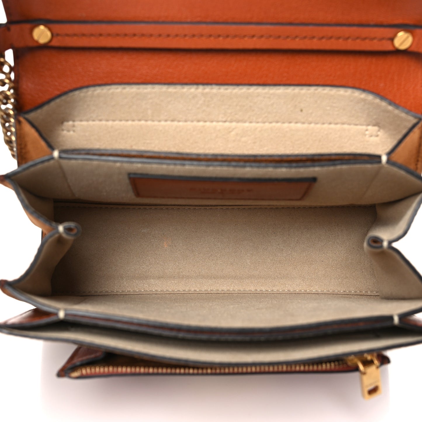 Goatskin Suede Small GV3 Shoulder Bag Chestnut