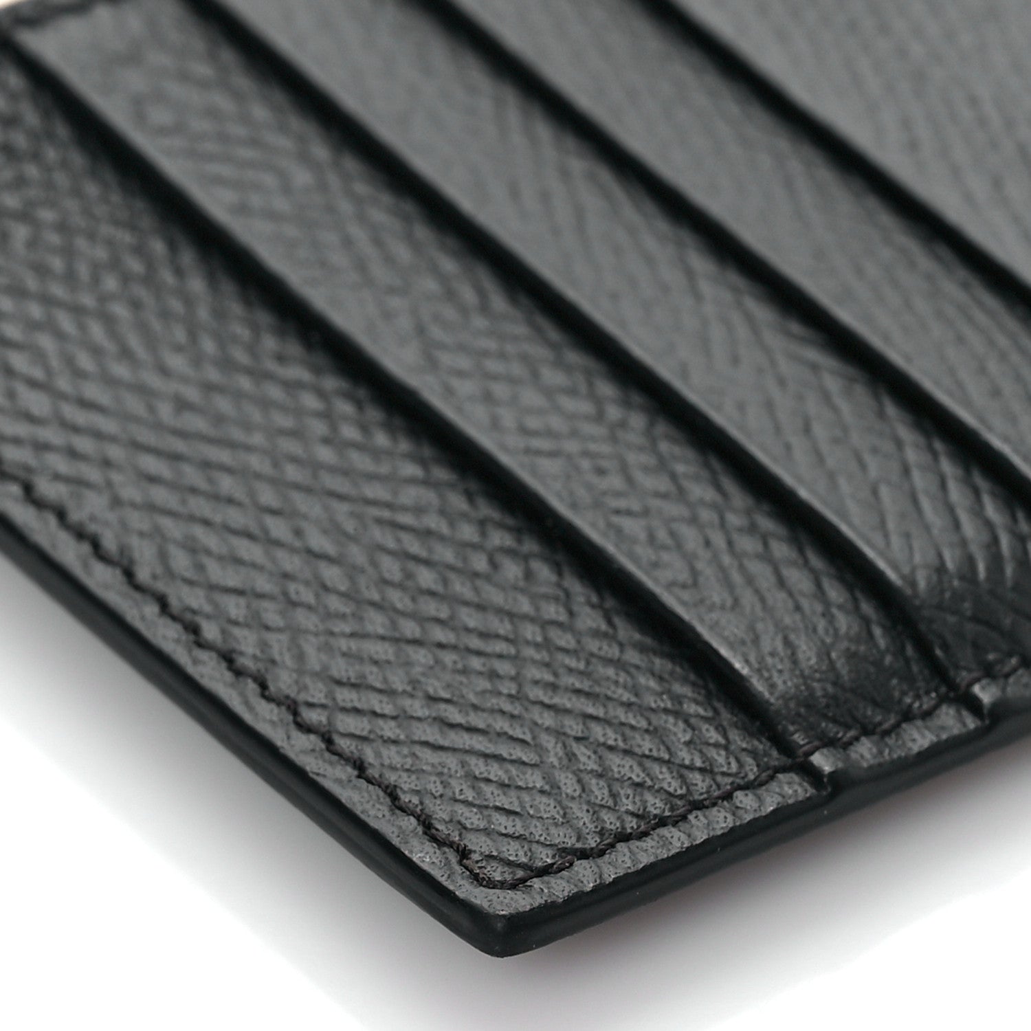 Celine Grained Calfskin Zipped Card Holder Black 6 of 8