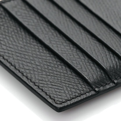 Celine Grained Calfskin Zipped Card Holder Black 6 of 8