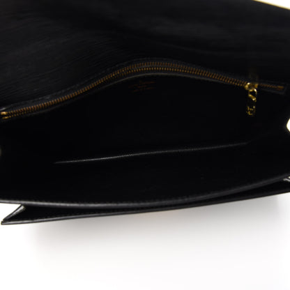 Louis Vuitton Epi Pochette Sellier Dragonne Clutch Black 4 of 9
