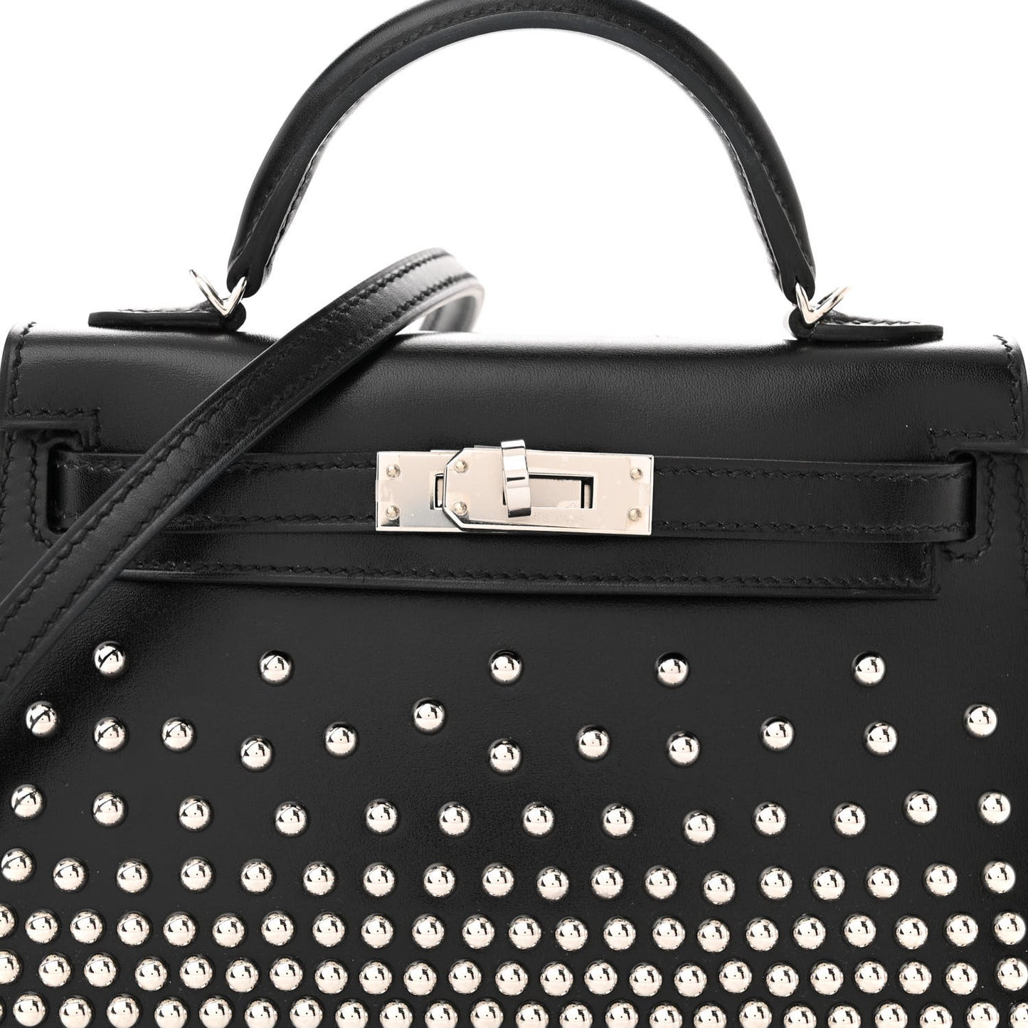 Box Studded Clouté Mini Kelly Sellier 20 Black