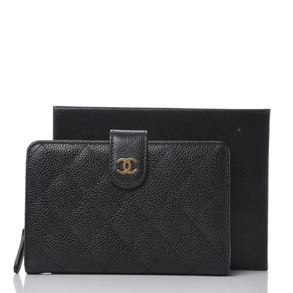 Chanel Caviar Quilted Zipped Pocket Wallet Black 9 of 9