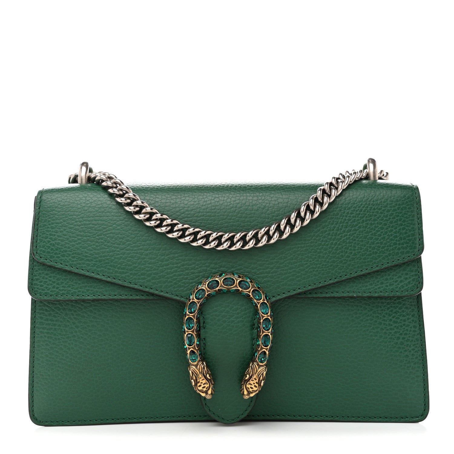 Gucci Dollar Calfskin Crystal Small Dionysus Shoulder Bag Emerald 1 of 10
