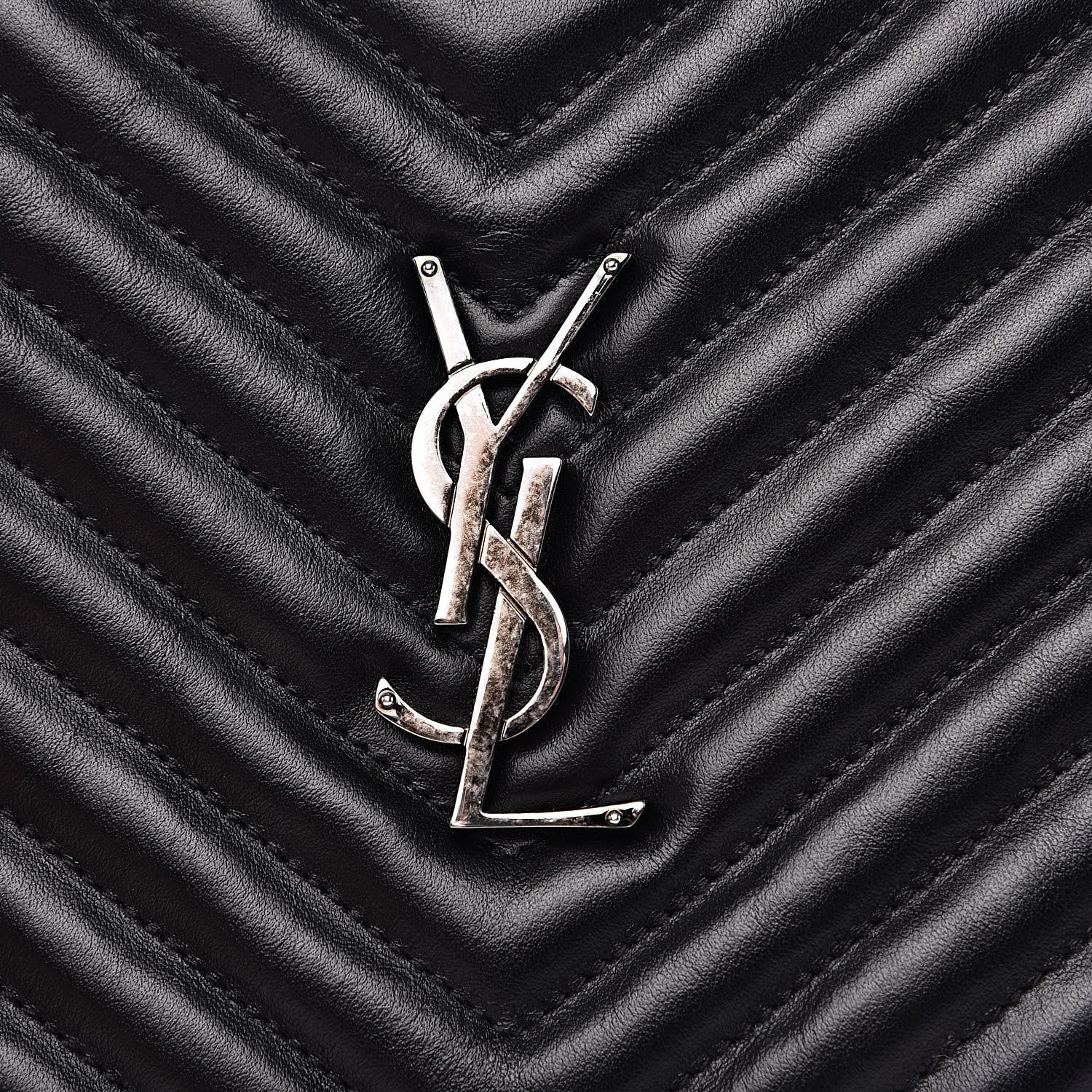 Saint Laurent Calfskin Matelasse Monogram Lou Camera Bag Black 8 of 11