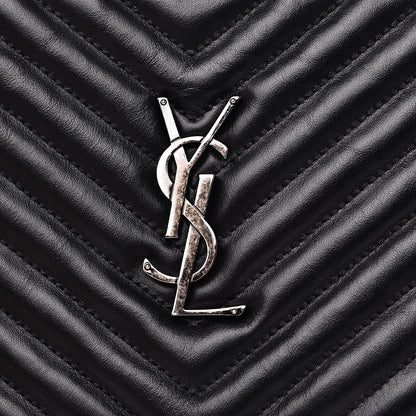 Saint Laurent Calfskin Matelasse Monogram Lou Camera Bag Black 8 of 11