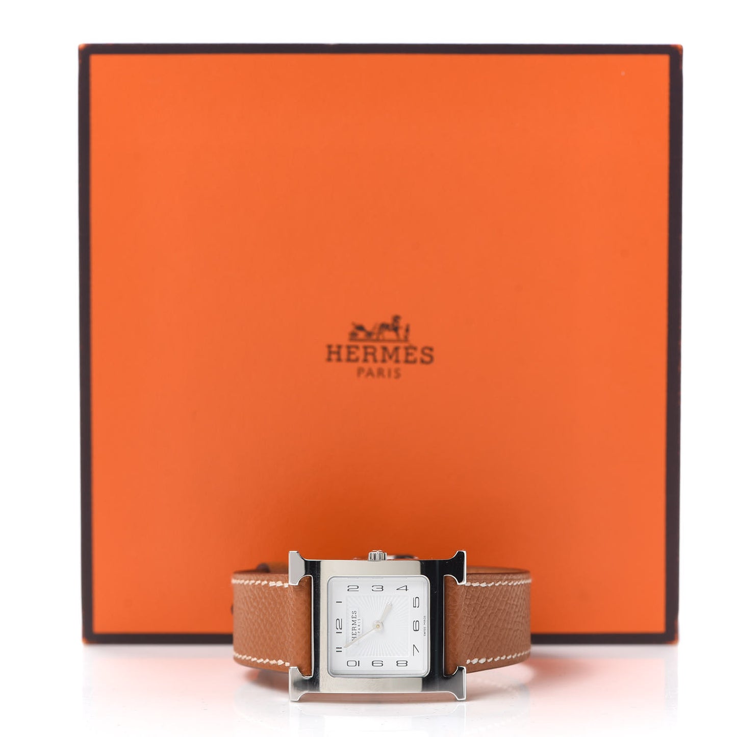 Stainless Steel Epsom 26mm Heure H Hour Quartz Watch Gold