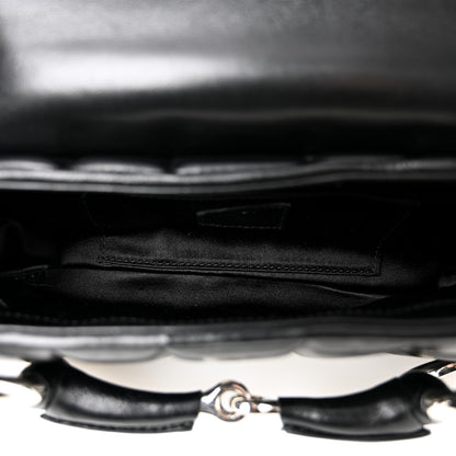 Gucci Nappa Vertical Matelasse Small Maxi Horsebit Chain Shoulder Bag Black 5 of 11