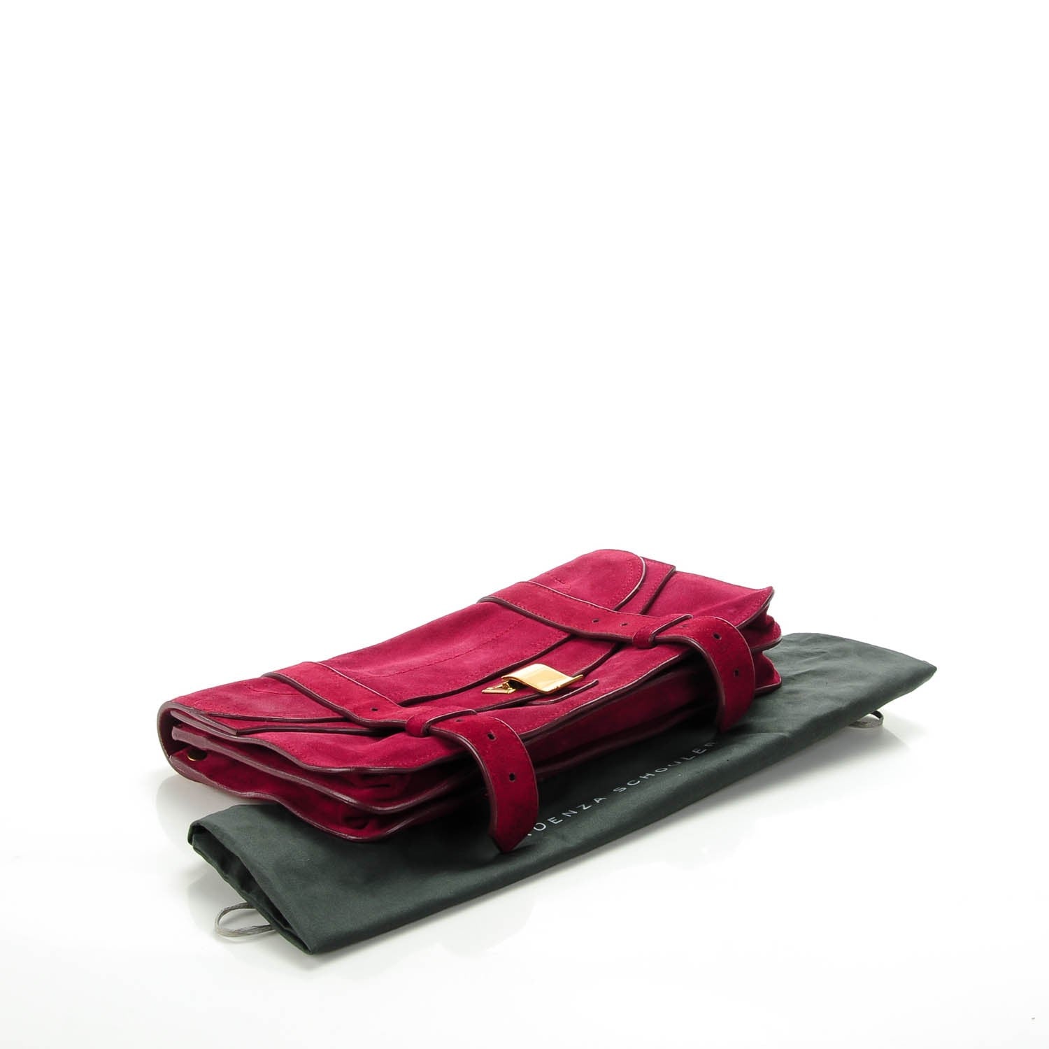 Proenza Schouler Suede PS1 Pochette Clutch Raspberry 4 of 9