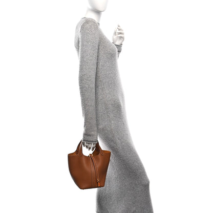 Hermes Taurillon Clemence Picotin Lock 18 PM Gold 3 of 11