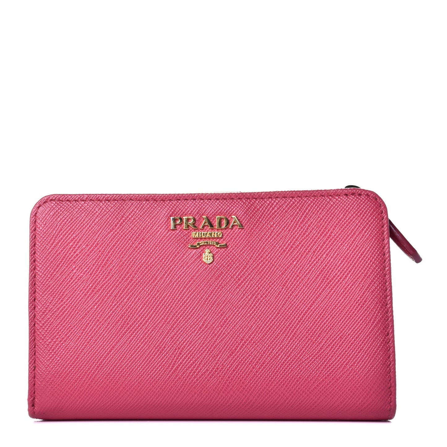Saffiano Metal Compact Wallet Peonia