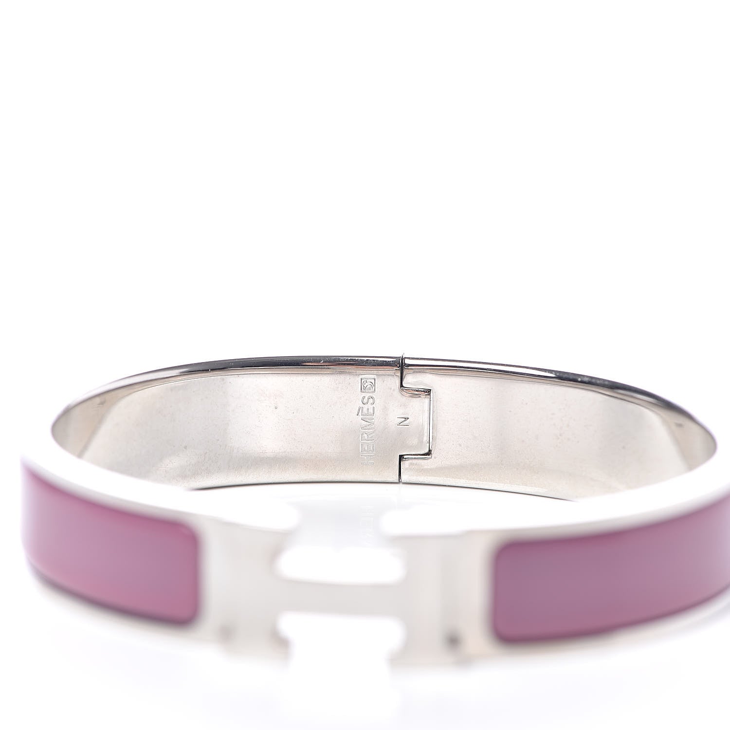 Hermes Enamel Narrow Clic Clac H Bracelet PM Cyclamen 5 of 6