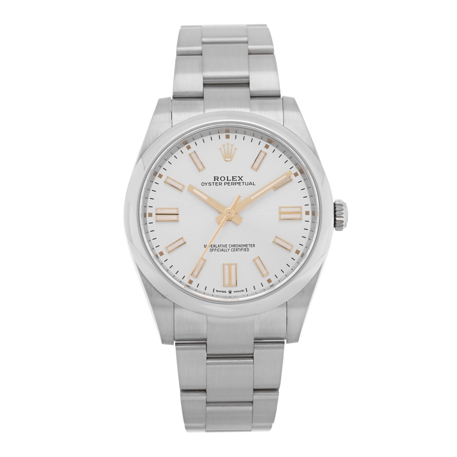 Rolex Stainless Steel 41mm Oyster Perpetual Watch Silver 124300 1 of 5