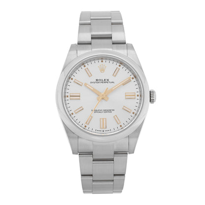 Rolex Stainless Steel 41mm Oyster Perpetual Watch Silver 124300 1 of 5