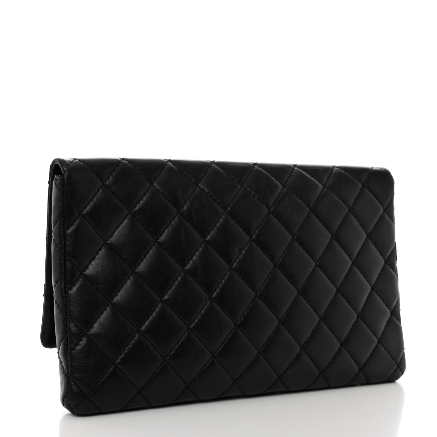 Chanel Aged Calfskin Quilted Reissue 2.55 Clutch Black 3 of 7