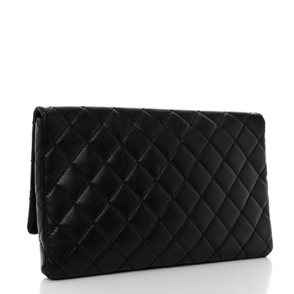 Chanel Aged Calfskin Quilted Reissue 2.55 Clutch Black 3 of 7