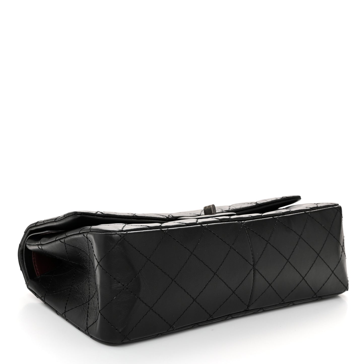 Aged Calfskin Quilted 2.55 Reissue 226 Flap Black
