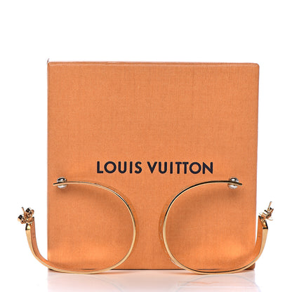 Louis Vuitton Nanogram Hoop Earrings Gold 6 of 6
