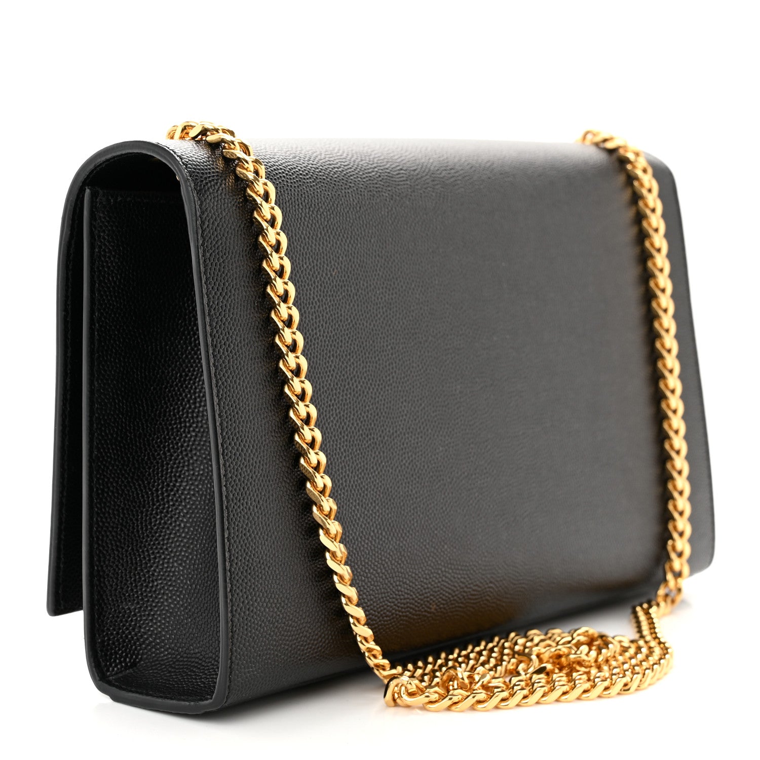 Saint Laurent Grain De Poudre Medium Classic Monogram Kate Satchel Black 3 of 9
