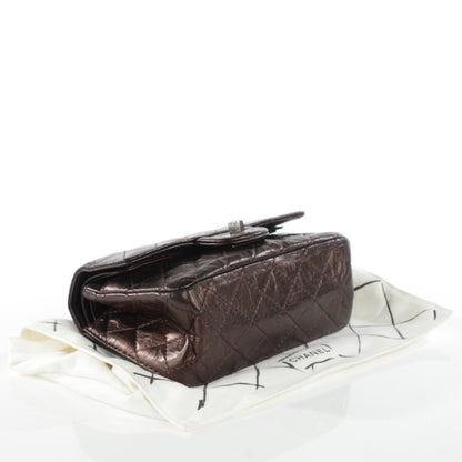 Chanel Metallic Glazed Calfskin 2.55 Reissue 224 Flap Brown 4 of 9