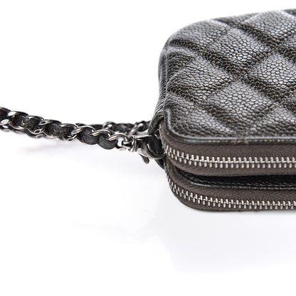 Chanel Caviar Quilted Small Clutch With Chain Dark Charcoal 13 of 17