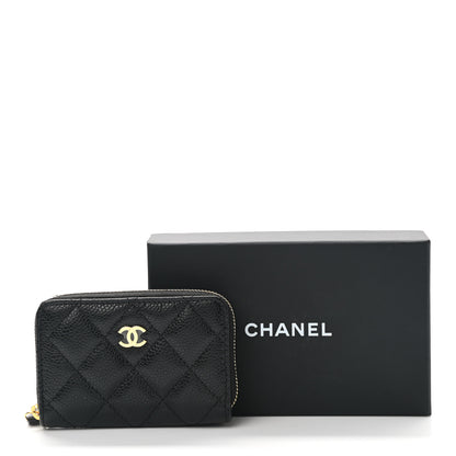 Chanel Caviar Quilted Zip Coin Purse Black 8 of 8