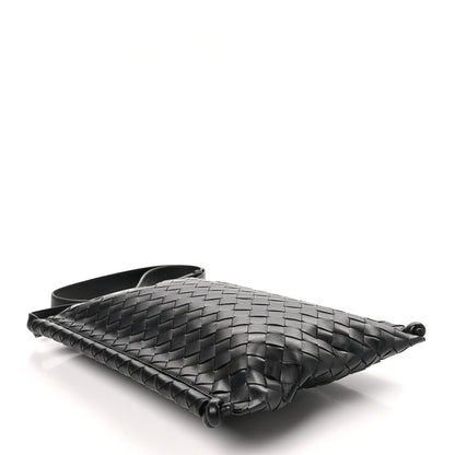 Bottega Veneta Nappa Intrecciato Large Flat Loop Messenger Black 4 of 9