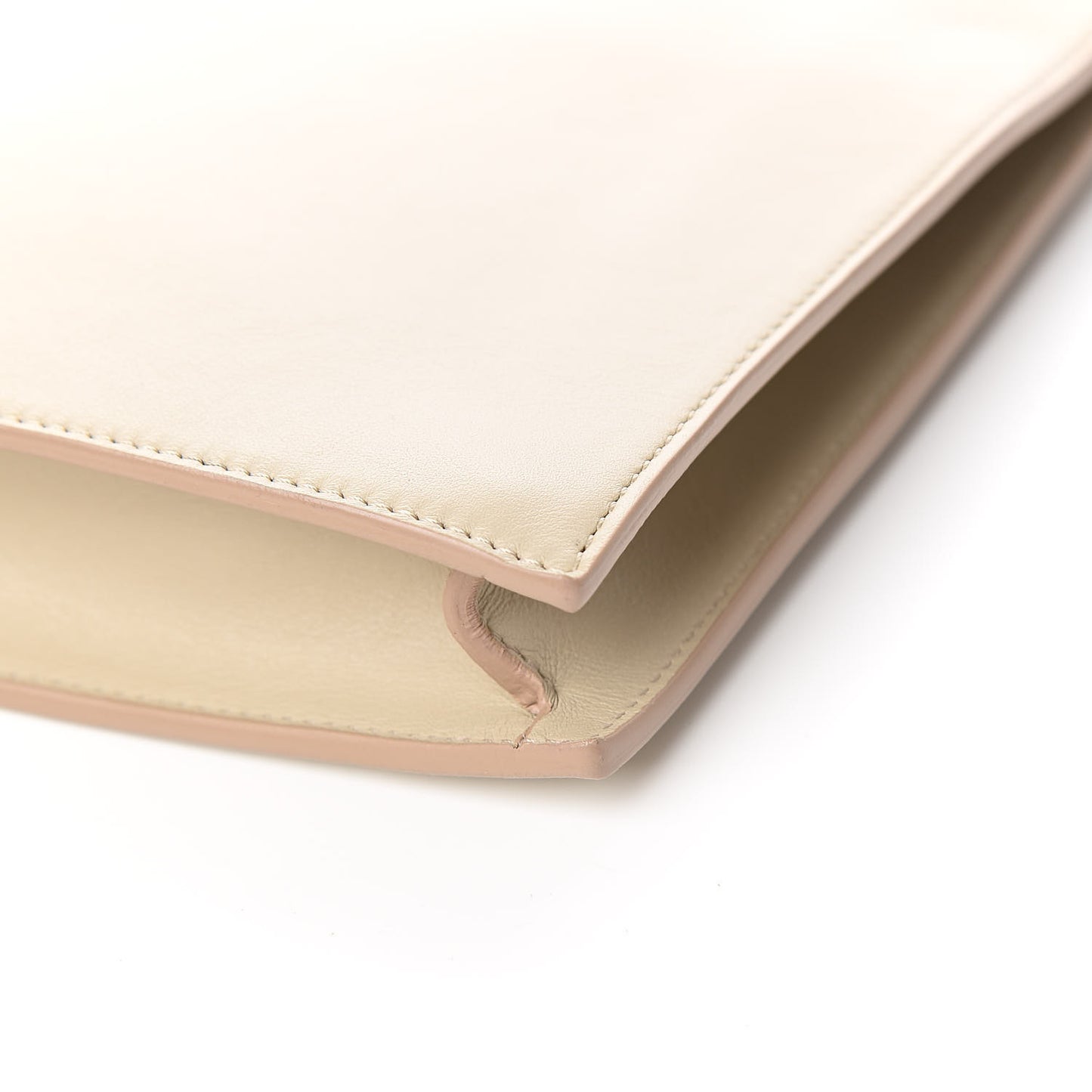 Smooth Calfskin Mini Clasp Bag Beige