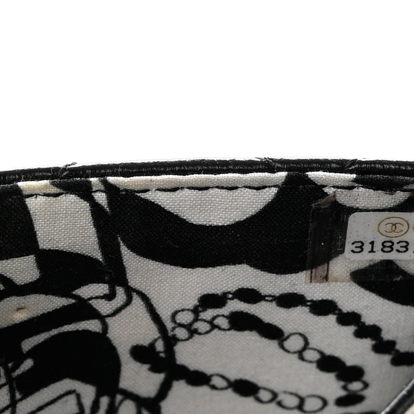 Lambskin Quilted Flap Card Holder Black