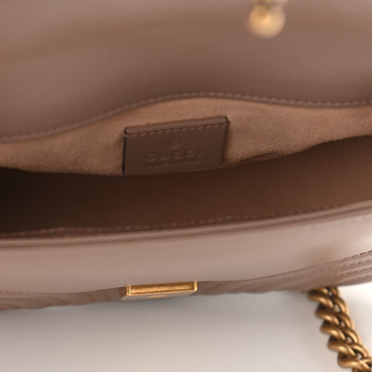 Gucci Calfskin Matelasse Mini GG Marmont Top Handle Shoulder Bag Porcelain Rose 5 of 10