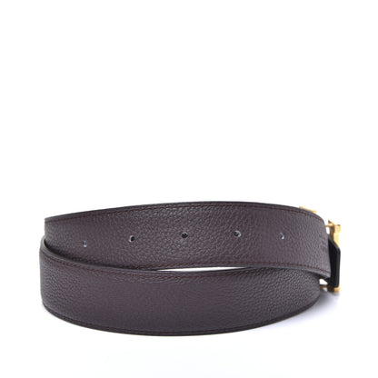Hermes Box Togo 32mm H Belt 80 Black Chocolate 4 of 7