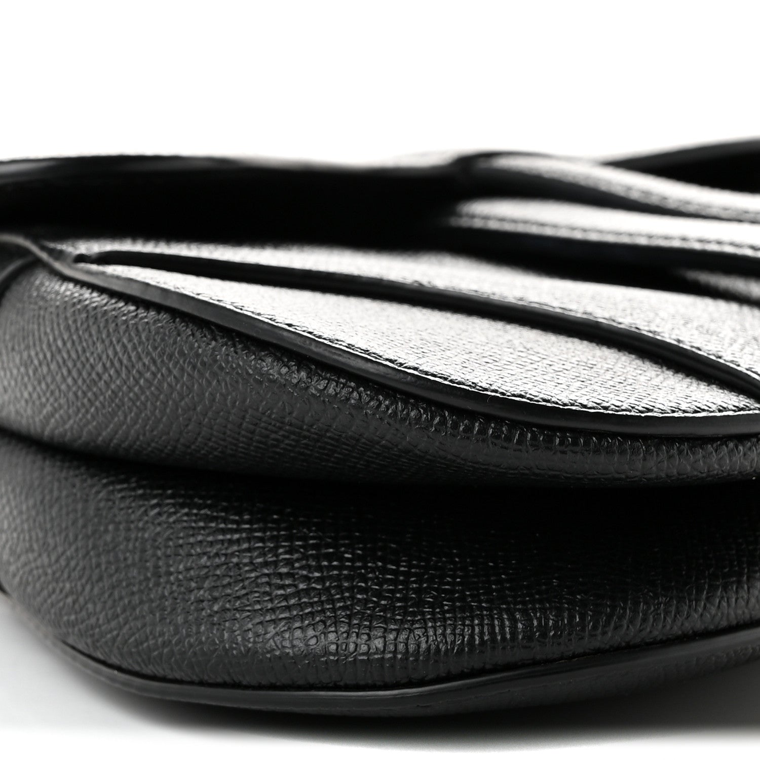 Christian Dior Grained Calfskin Mini Saddle Bag Black 9 of 11