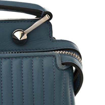 Fendi Shiny Nappa Trapuntata Small DotCom Click Top Handle Chain Satchel Blue 13 of 15