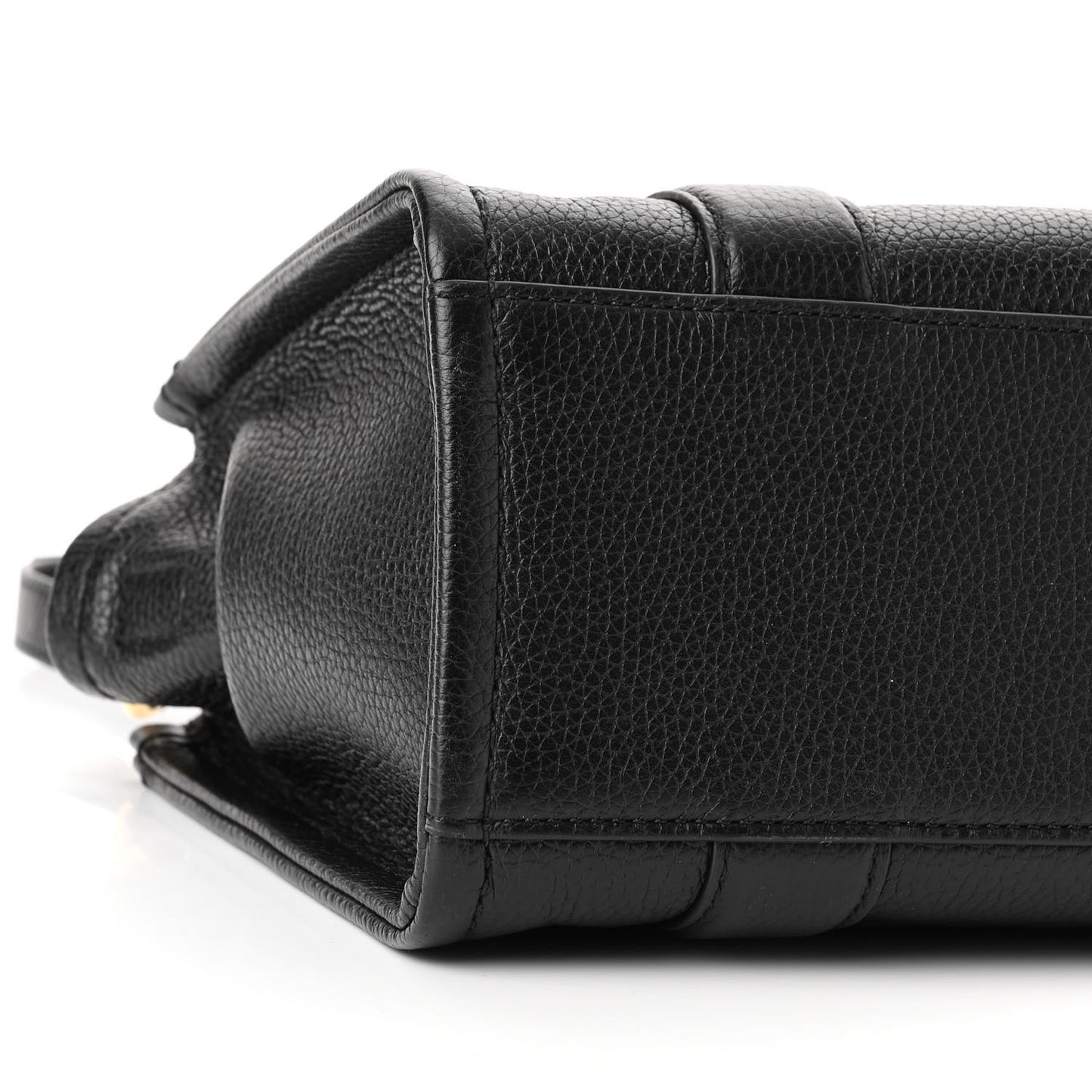Grained Calfskin Small The Tote Bag Black