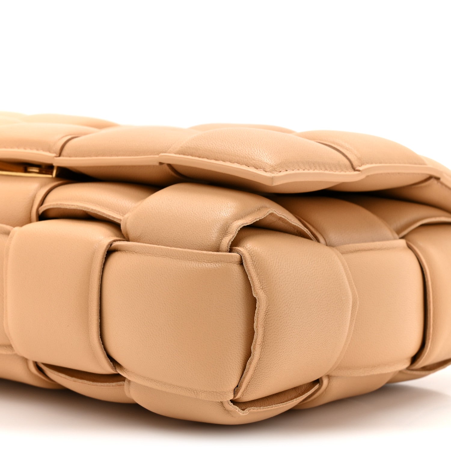 Bottega Veneta Nappa Maxi Intreccio Padded Cassette Crossbody Bag Almond 8 of 9