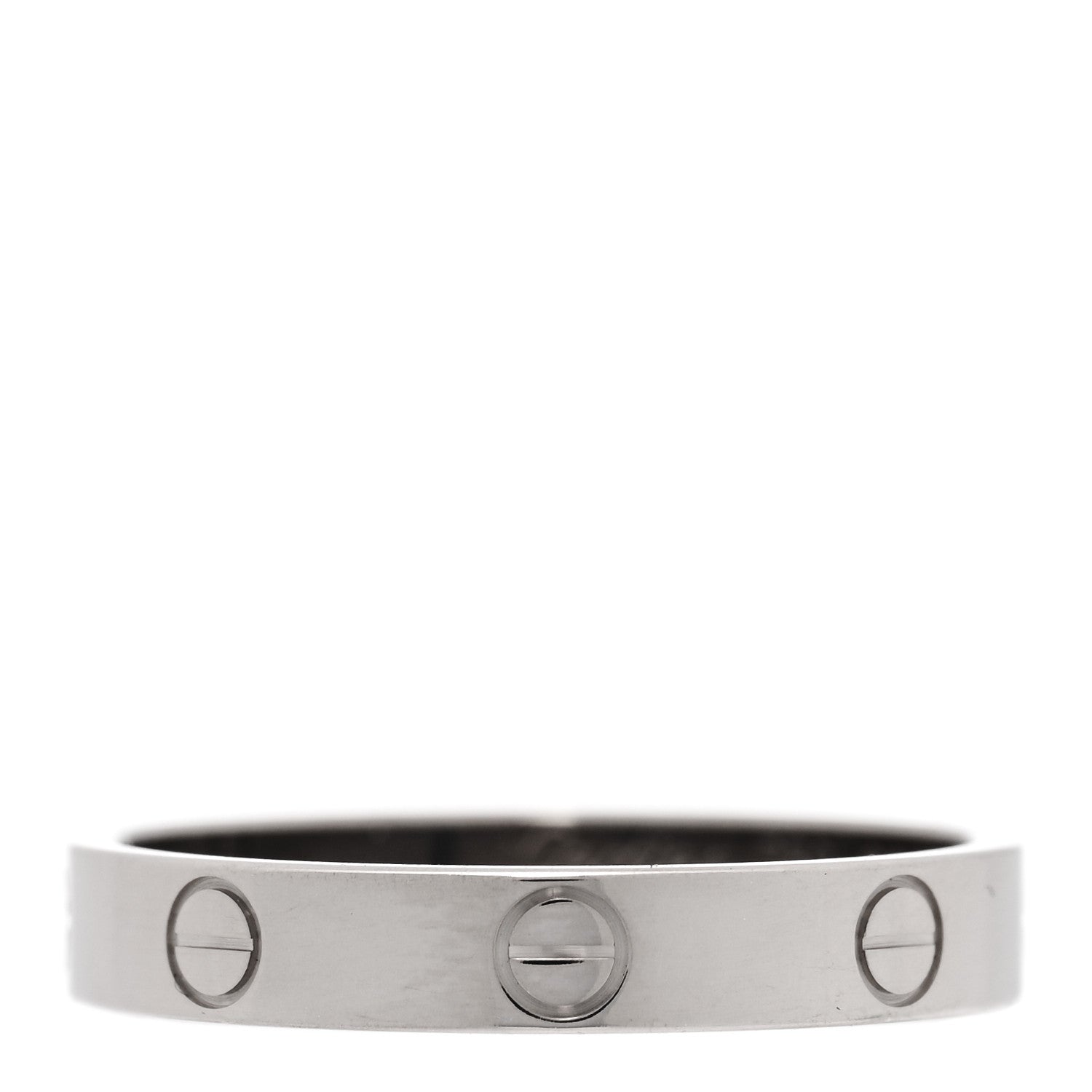 Cartier 18K White Gold 3.5mm LOVE Wedding Band Ring 60 9 1 of 5