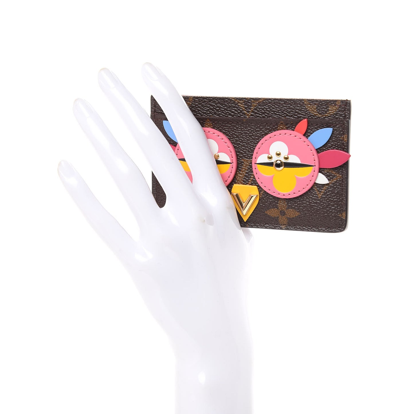 Monogram Lovely Birds Card Holder