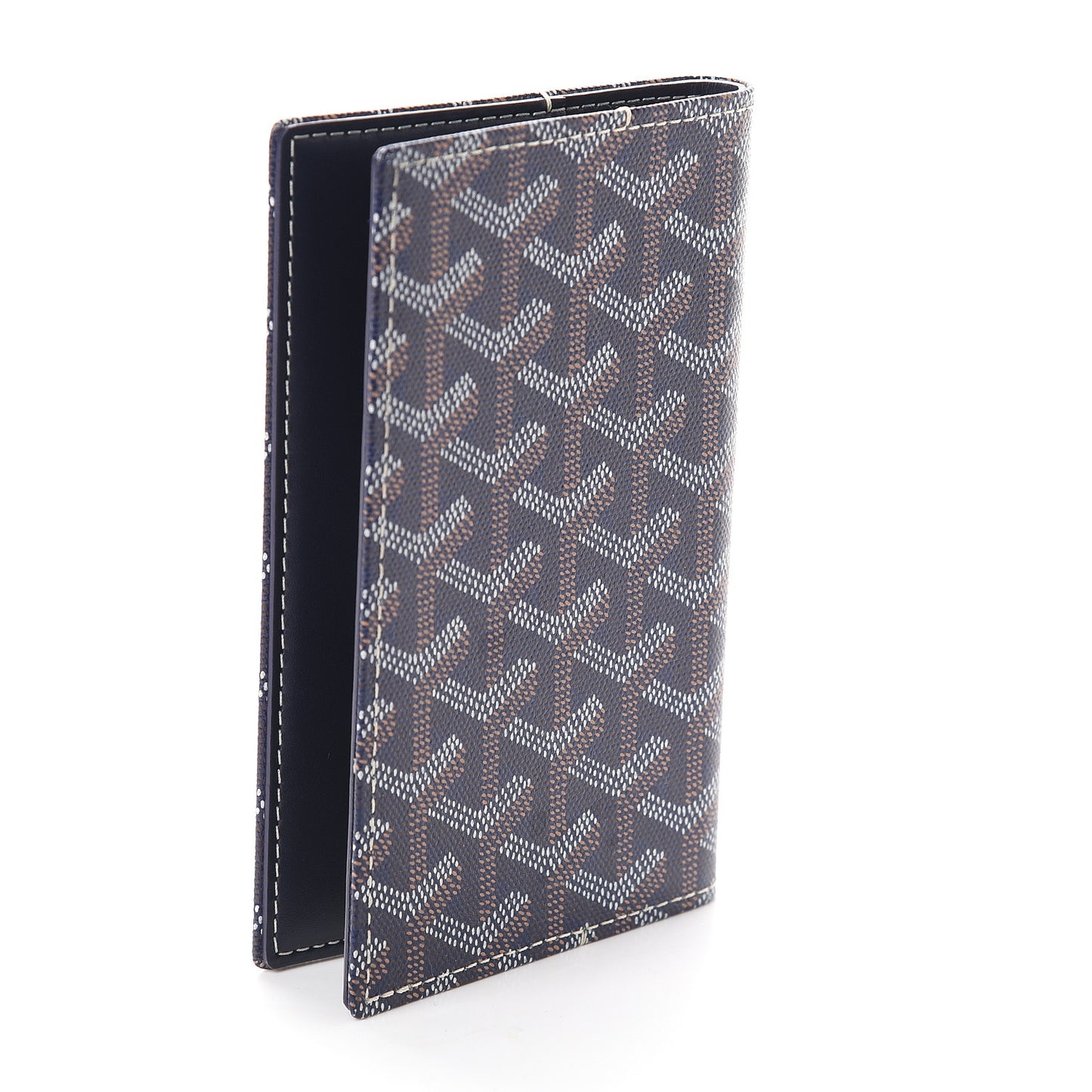 Goyardine Passport Holder Navy