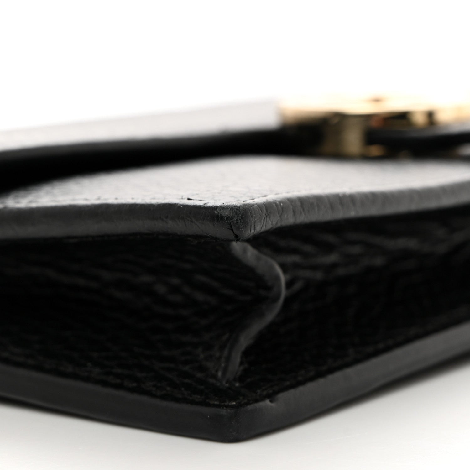 Gucci Dollar Calfskin Interlocking G Chain Wallet Black 9 of 10