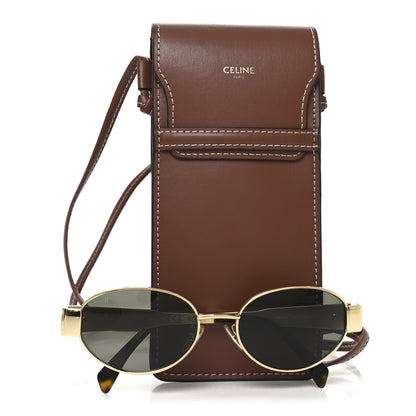 Celine Metal Triomphe 01 Sunglasses CL40235U Gold Green 7 of 7