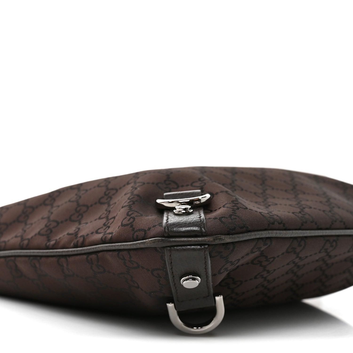 Gucci Nylon Monogram Abbey Messenger Bag Dark Brown 9 of 10
