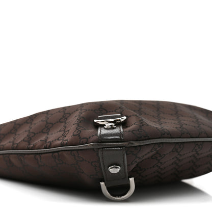 Gucci Nylon Monogram Abbey Messenger Bag Dark Brown 9 of 10