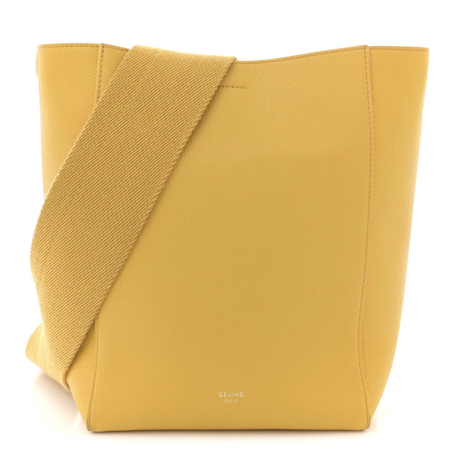 Celine Soft Grained Calfskin Small Sangle Bucket Bag Ocre 1 of 11