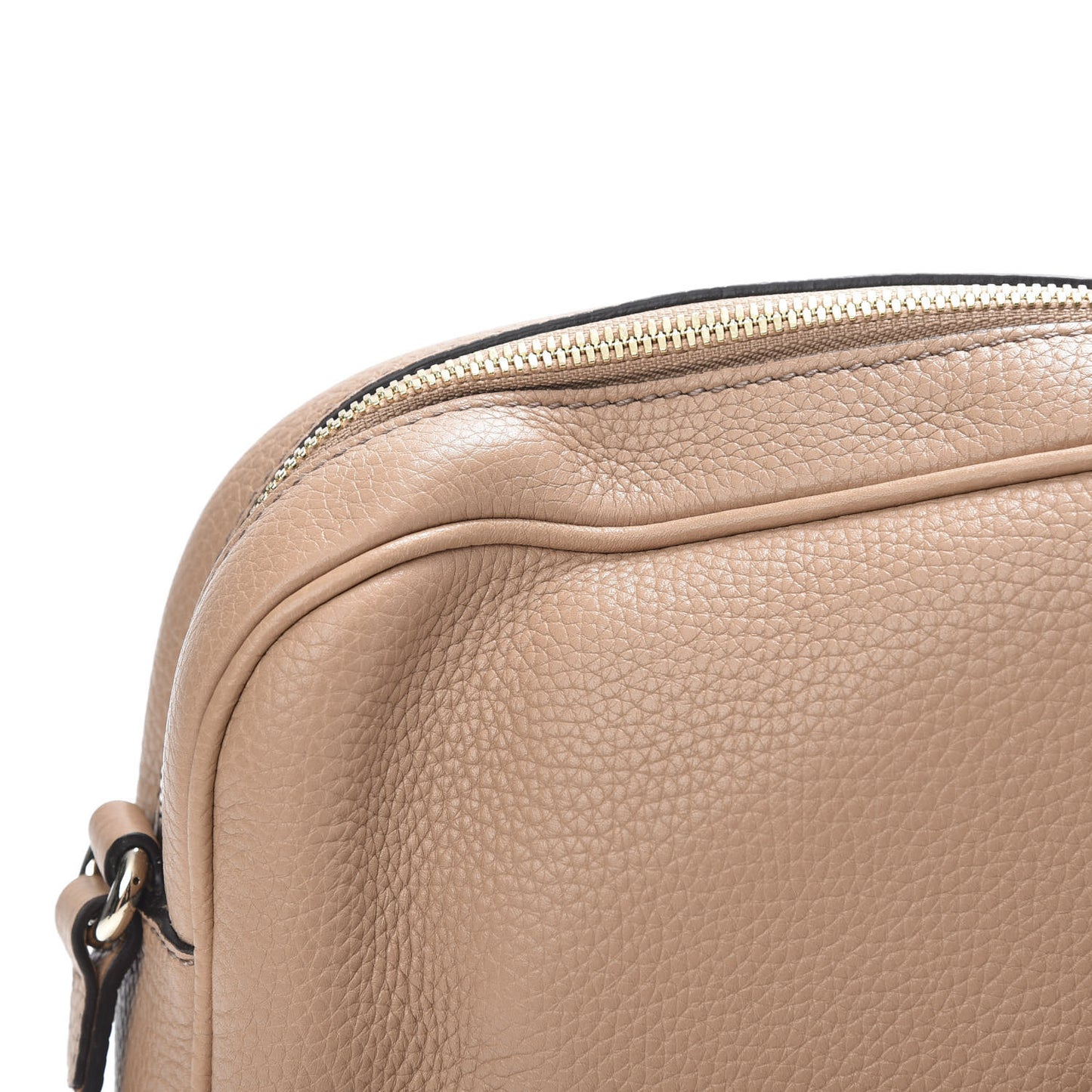 Pebbled Calfskin Small Soho Disco Bag Camelia
