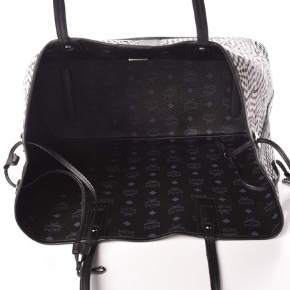 MCM Visetos Large Liz Reversible Shopper Tote Black 9 of 22