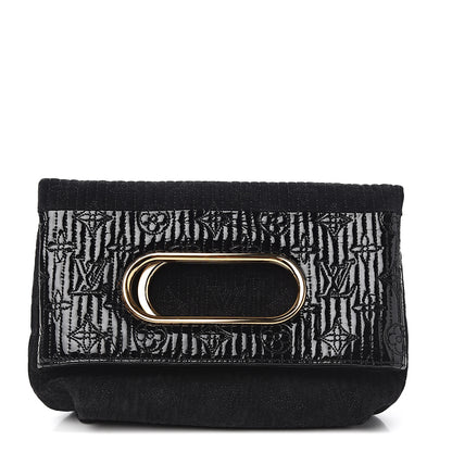 Louis Vuitton Suede Monogram Motard Afterdark Clutch Black 1 of 6