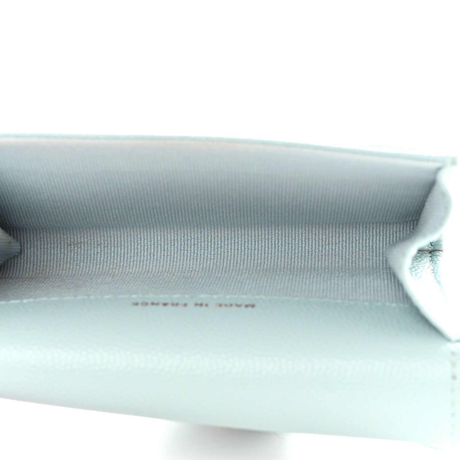 Chanel Caviar Quilted Flap Card Holder Wallet Light Blue 5 of 9